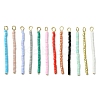 Cylinder Seed Beads with 304 Stainless Steel Flat Head Pins Pendants PALLOY-JF03293-1