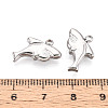 304 Stainless Steel Shark Pendants STAS-T069-09S-3