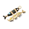 Brass Enamel Pendants KK-C143-44A-G05-2