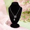 Adjustable 304 Stainless Steel Cable Chain Necklaces Flower & Bees Alloy Charm Lariat Necklaces for Women NJEW-TAC0017-01-7