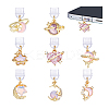 8Pcs 8 Styles PVC Mobile Dustproof Plugs HJEW-PH02326-6