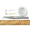Brass and Iron Beeds with Strong Stretchy Beading Elastic Thread and Iron Beading Tweezers DIY-FS0005-74-5
