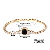 Elegant and Versatile Square Brass Cubic Zirconia Bracelets for European and American Fashion FS6985-3-1