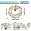 2Pcs Alloy Rhinestone Shoe Decoration AJEW-GO0001-87-2