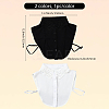 2Pcs 2 Colors Detachable Polyester Shirt Women False Collar AJEW-CY0001-44-2