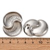 304 Stainless Steel Vortex Spiral Stud Earrings EJEW-C148-01P-5