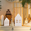 4Pcs 2 Styles Christmas Wood House Display Decorations DJEW-BC0001-28A-5