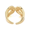 Rack Plating Teardrop Brass Micro Pave Cubic Zirconia Open Cuff Rings for Women RJEW-B064-02G-3