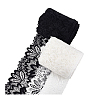 10Yards 2 Colors Stretch Nylon Flower Embroidery Lace Ribbon OCOR-PH0005-87-6