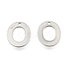 Tarnish Resistant 304 Stainless Steel Letter Charms LS-X-STAS-O072-O-1