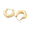 Chunky Rhombus 304 Stainless Steel Hoop Earrings for Women EJEW-C067-03G-2