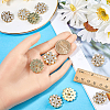 10Pcs 1-Hole Alloy Rhinestone Shank Buttons BUTT-GF0003-72G-3