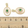 Brass Micro Pave Clear Cubic Zirconia Pendants KK-L211-007G-3