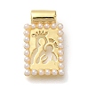 Rack Plating Brass with Glass Pearlized Beads Pendants KK-I720-52G-01-1