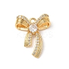 Brass Micro Pave Clear Cubic Zirconia Pendants KK-D504-23A-G-1