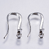 Brass Micro Pave Cubic Zirconia Earring Hooks KK-F737-54P-RS-1