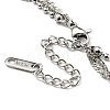Non-Tarnish 304 Stainless Steel Rope & Ball & Curb Chains Triple Layer Necklaces LS-BJEW-K257-02P-4