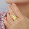 304 Stainless Steel Adjustable Cuff Rings for Women RJEW-L129-06G-2
