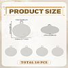 10Pcs Stainless Steel Stamping Blank Tag Pendants STAS-LP0002-76-2