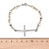 201 Stainless Steel Link Chain Bracelets BJEW-A032-02GP-02-3