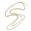 Brass Double Layer Necklaces NJEW-D302-53G-4