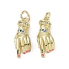 Brass Micro Pave Cubic Zirconia Pendants KK-L209-077G-01-2