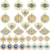 32Pcs 8 Styles Alloy Enamel Pendants ENAM-SC0005-84-1