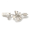 Brass Micro Pave Clear Cubic Zirconia Fold Over Clasps KK-K389-019P-1