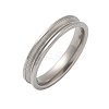 304 Stainless Steel Grooved Ring Settings STAS-D151-01C-P-1