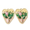 Alloy Enamel Flower Pendants ENAM-B028-41KCG-07-1