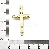 Brass Micro Pave Clear Cubic Zirconia Religion Crucifix Cross Connector Charms LS-KK-Z100-22G-01-3