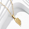 Wing 304 Stainless Steel Pendant Necklaces NJEW-H059-22G-1