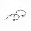 Non-Tarnish 304 Stainless Steel C-shape Stud Earrings EJEW-N016-013-NR-2
