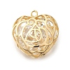 Brass with Cubic Zirconia Pendants KK-E792-30G-03-1