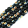 Electroplate Transparent Glass Beads Strands EGLA-Q132-4MM-A14-1
