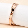 304 Stainless Steel Bangles BJEW-V004-01RG-3