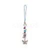 7 Chakra Synthetic Turquoise Beads Mobile Phone Strap HJEW-JM00931-2