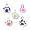 Handmade Polymer Clay Dog Paw Prints Pendants PALLOY-JF03804-1