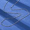 Brass Textured Bar Link Chain Necklaces NJEW-D302-65P-4