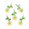 Glass Beaded Pendants GLAA-C028-06E-1