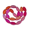 Painted Transparent Glass Beads Strands GLAA-E033-06A-02-2