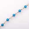 Handmade Round Gemstone Beads Chains for Necklaces Bracelets Making AJEW-JB00060-06-1