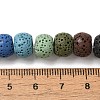 Natural Lava Rock Dyed Beads Strands G-Z036-A01-19-4