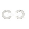 Non-Tarnish 304 Stainless Steel Letter Charms X-STAS-O072-C-1