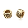 Brass Micro Pave Clear Cubic Zirconia European Beads KK-Z126-08G-1