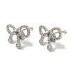 Rack Plating Brass Micro Pave Cubic Zirconia Studs Earrings EJEW-R162-20P-1