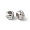 Brass Micro Pave Clear Cubic Zirconia Beads KK-D324-02P-1