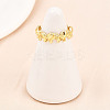 Brass Cuff Rings for Women RJEW-Z113-04G-5