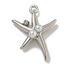 Alloy ABS Pearl Pendants PALLOY-F312-59P-1