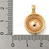 Brass Micro Pave Clear Cubic Zirconia Pendants KK-N254-118G-01-3